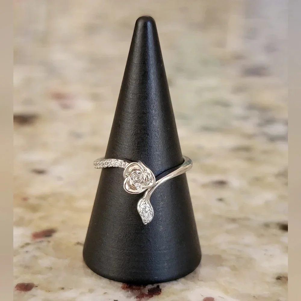 18K Gold Plated Rose Ring NEW